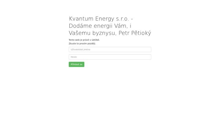 Screenshot of kvantumenergy.cz