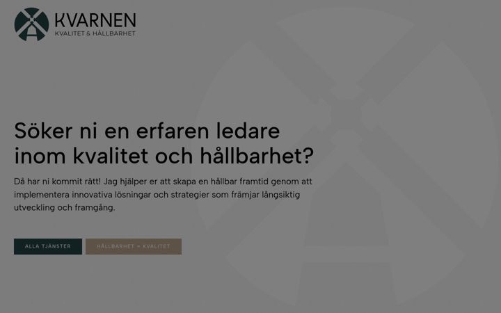 Screenshot of kvarnenkvalitet.se