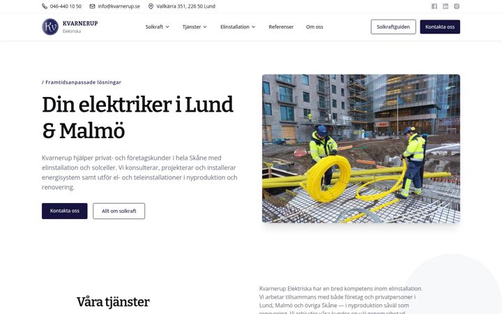 Screenshot of kvarnerup.se