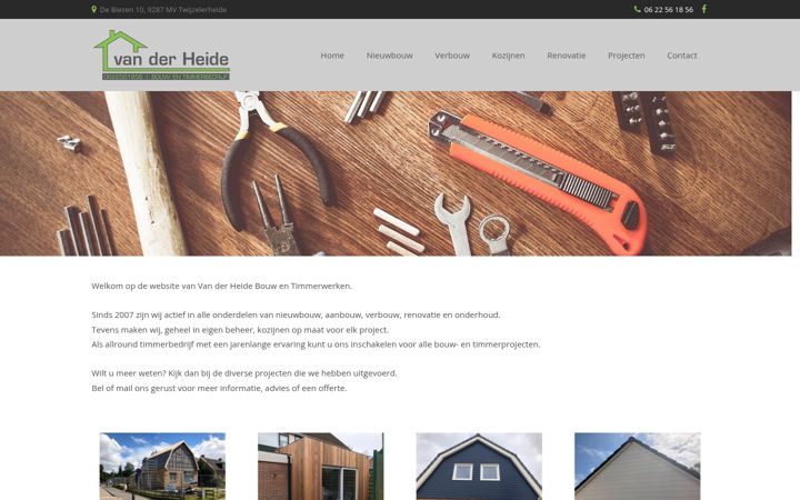 Screenshot of kvdhbouw.nl