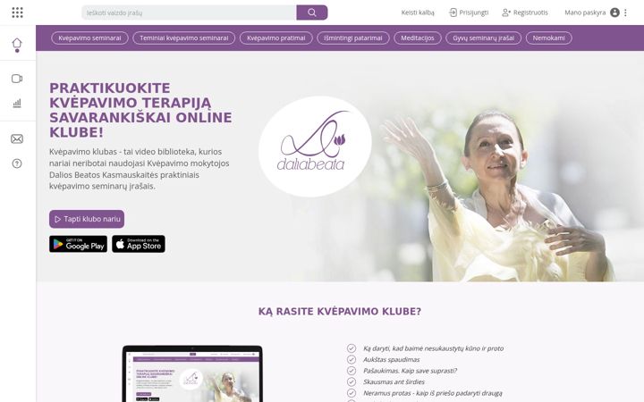 Screenshot von kvepavimoklubas.lt