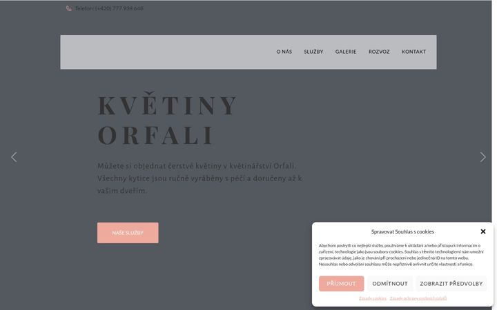 Screenshot of kvetiny-orfali.cz