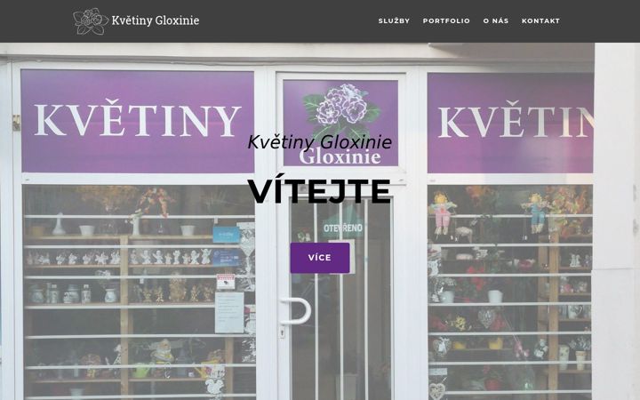 Screenshot of kvetinygloxinie.cz