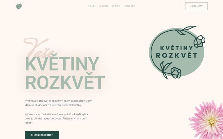 Screenshot of kvetinyrozkvet.cz