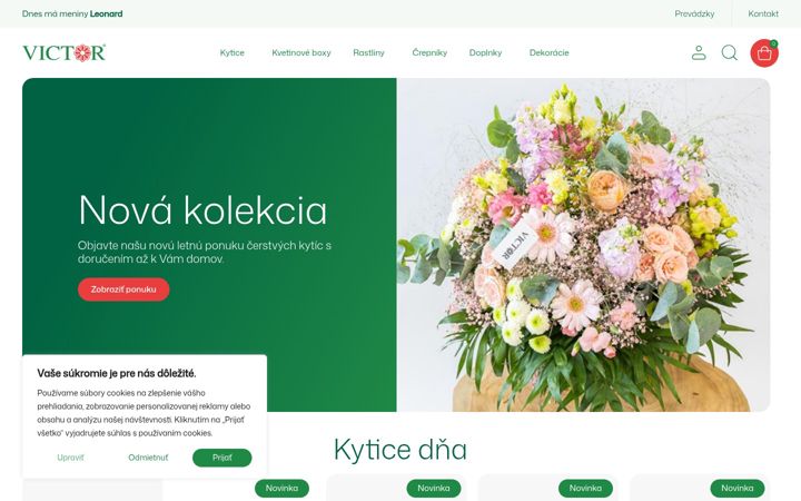 Screenshot of kvetyvictor.sk