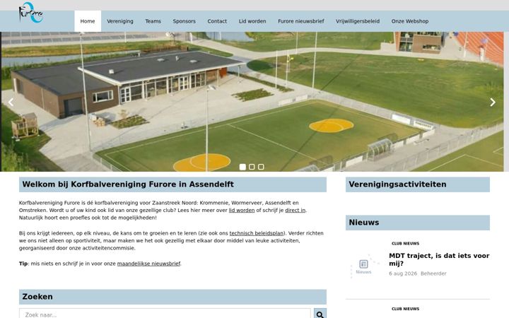 Screenshot of kvfurore.nl