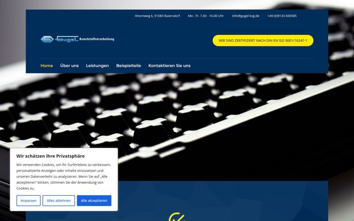 Screenshot of kvg-gugel.de