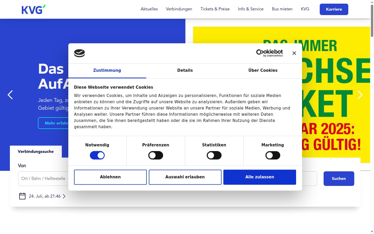 Captură de ecran a bannerului de consimțământ afișat înainte de orice interacțiune