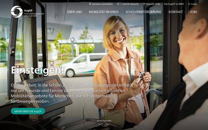 Screenshot of kvgof.de