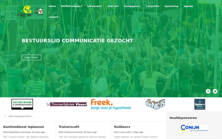 Screenshot of kvgroen-geel.nl