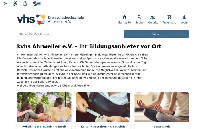 Screenshot of kvhs-ahrweiler.de