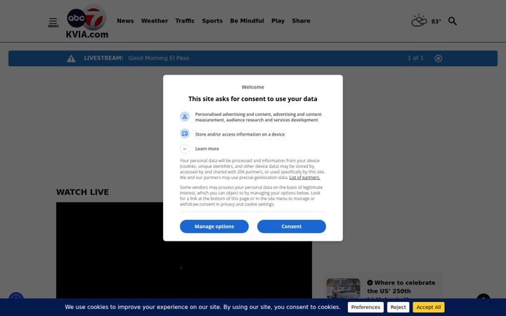 Screenshot of kvia.com