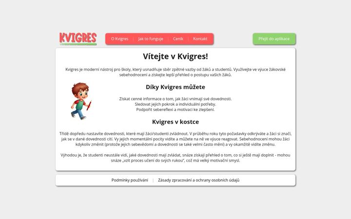 Screenshot of kvigres.cz