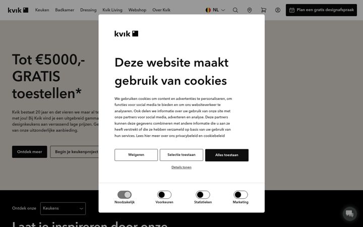 Screenshot of kvik.be