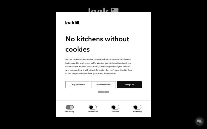 Screenshot of kvik.com