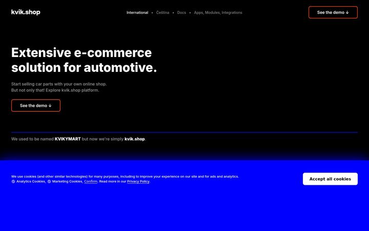 Screenshot of kvik.shop