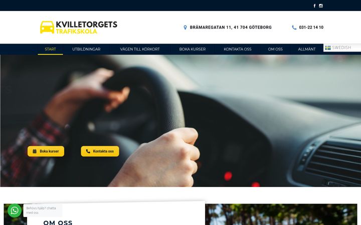 Képernyőkép: kvillestrafikskola.se
