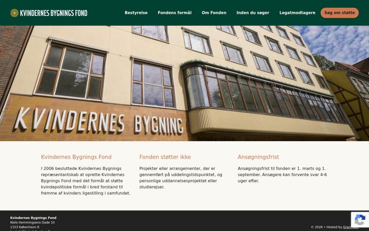 Screenshot of kvindefond.dk