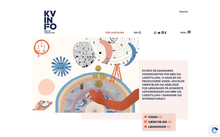 Screenshot of kvinfo.dk