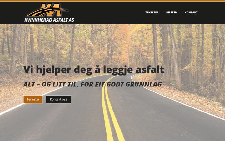 Screenshot of kvinnheradasfalt.no