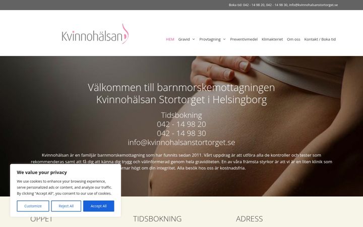 Screenshot of kvinnohalsanstortorget.se