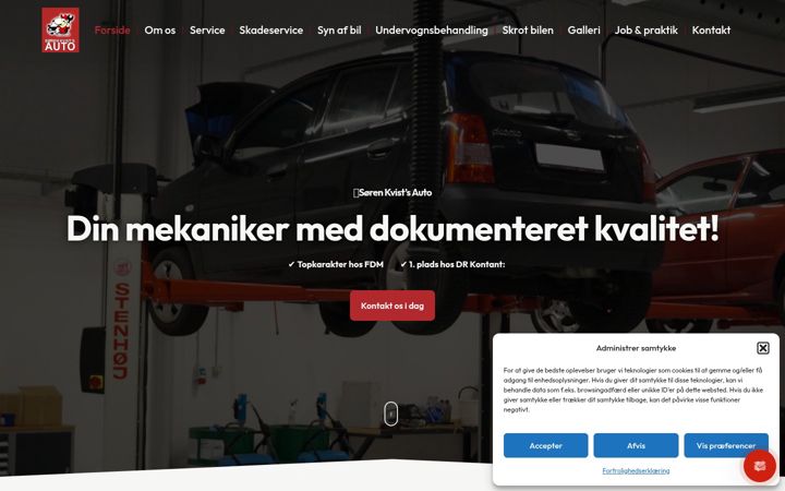 Screenshot of kvistsauto.dk