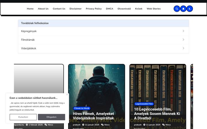 Screenshot of kvizpanda.hu
