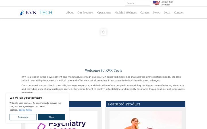 Screenshot of kvktech.com