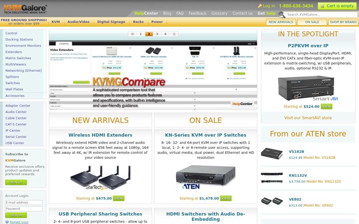 Screenshot of kvmgalore.com