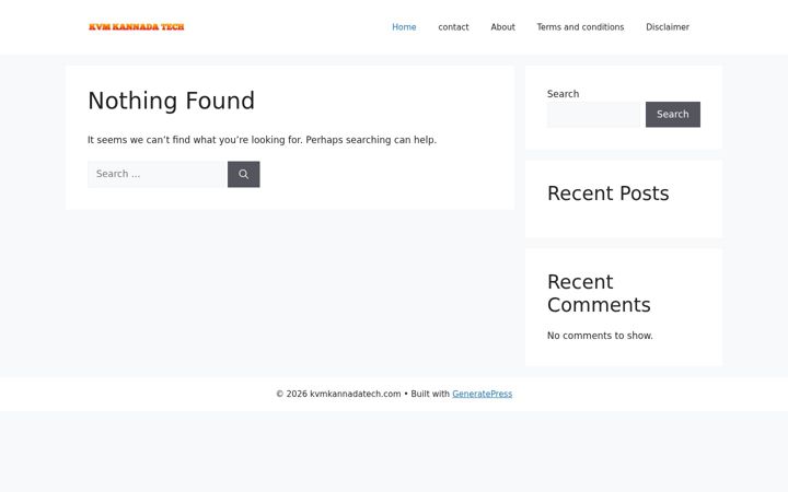 Screenshot of kvmkannadatech.com