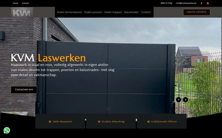 Screenshot of kvmlaswerken.be