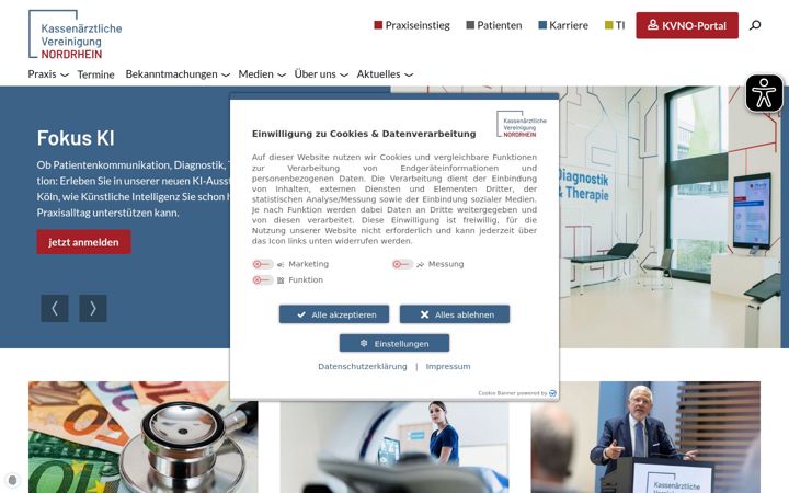 Screenshot di kvno.de