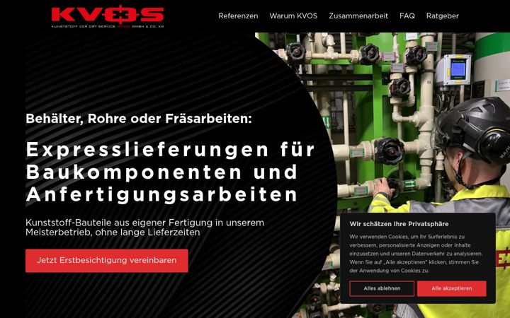 Screenshot of kvos.eu