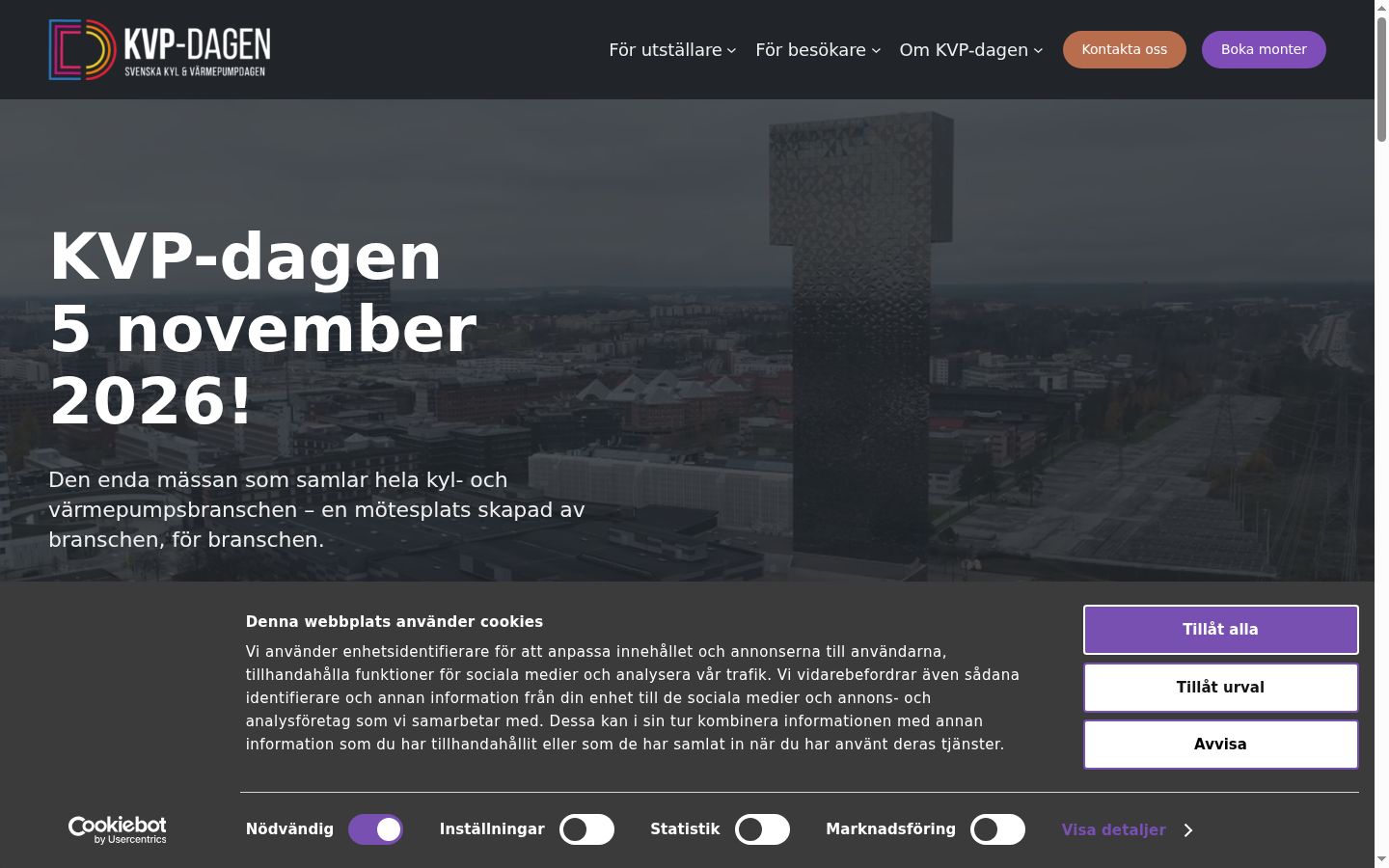 Screenshot des Einwilligungsbanners vor jeglicher Interaktion