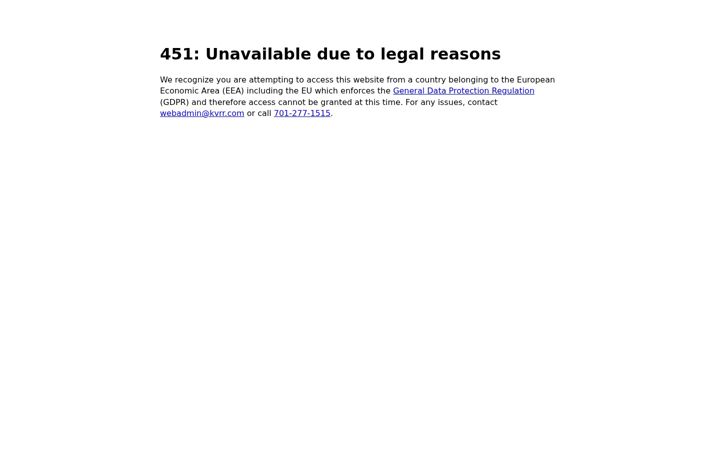 Screenshot of kvrr.com