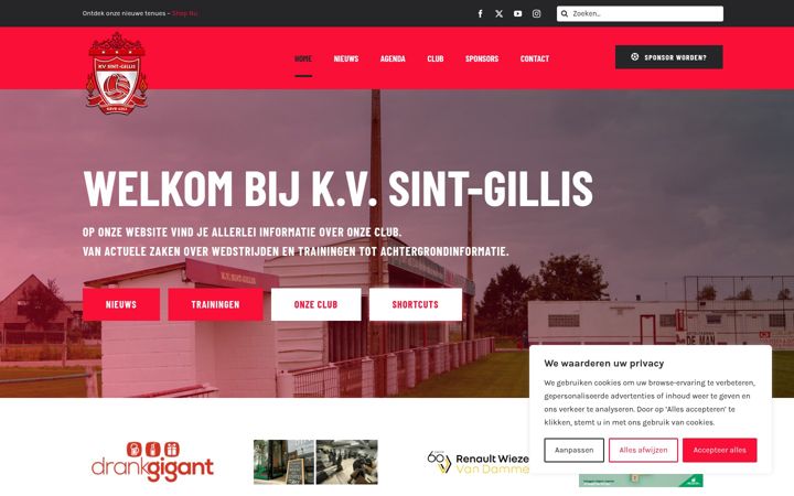 Screenshot of kvsintgillis.be