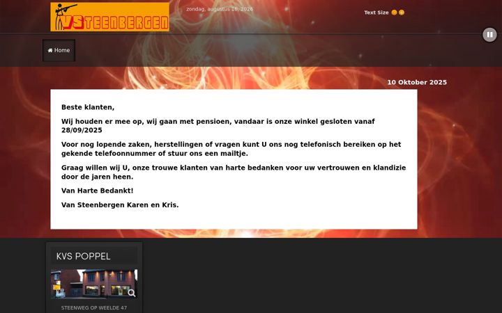 Screenshot of kvspoppel.net