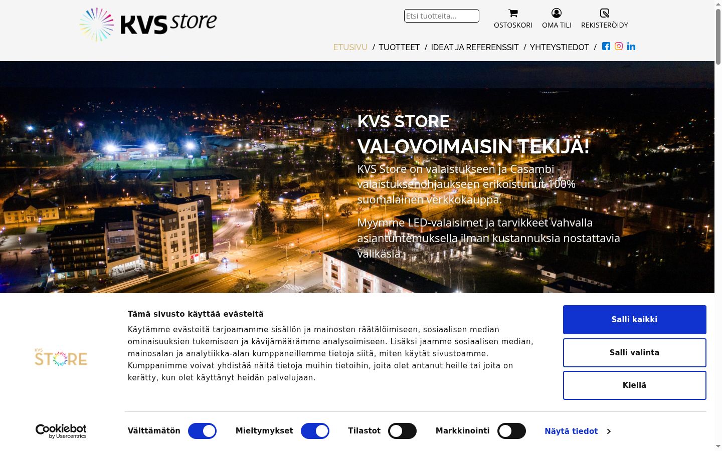 Screenshot tal-banner tal-kunsens muri qabel kwalunkwe interazzjoni