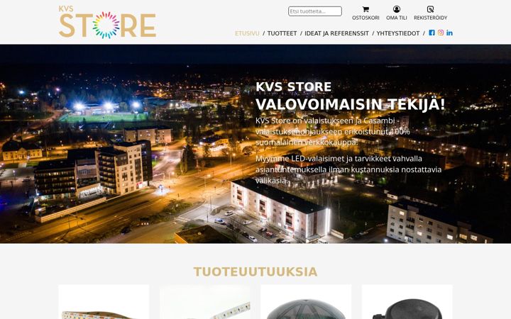 Screenshot of kvsstore.fi