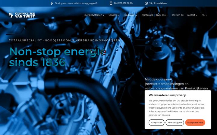 Screenshot of kvt.nl