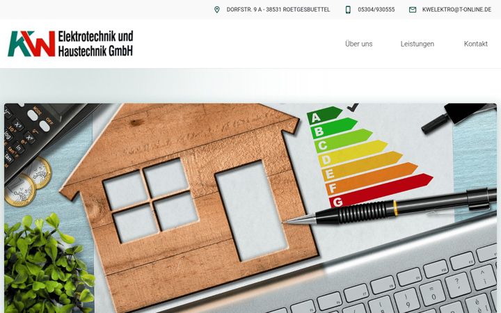 Screenshot of kw-elektro-haustechnik.de
