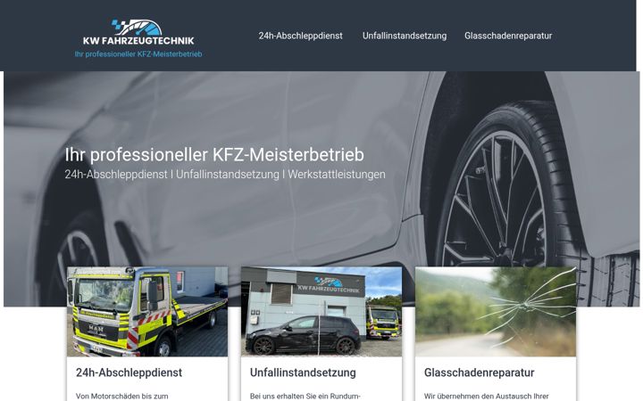 Screenshot of kw-fahrzeugtechnik.com