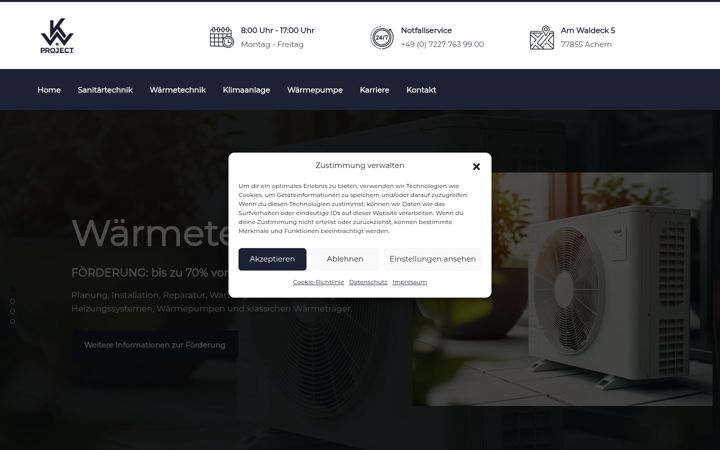 Screenshot of kw-project.com