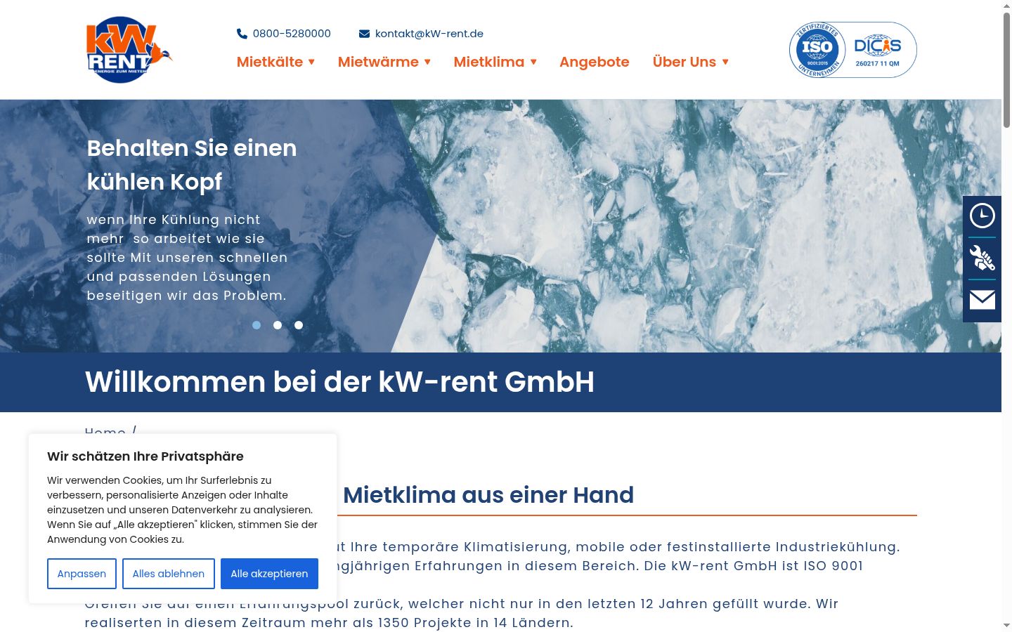 Screenshot del banner di consenso mostrato prima di qualsiasi interazione