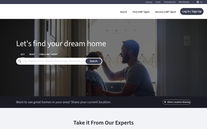 Screenshot του kw.com