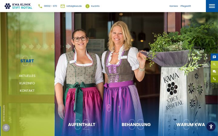 Screenshot of kwa-rehaklinik.de
