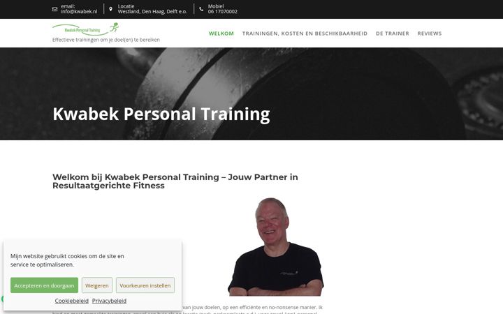 Screenshot of kwabek.nl
