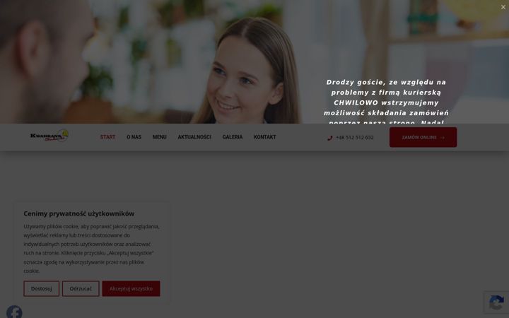 Screenshot of kwadransstudencki.pl