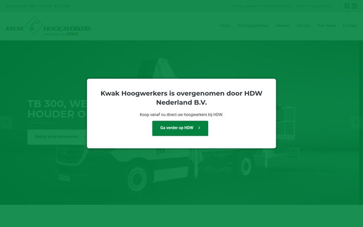 Screenshot of kwak.nl