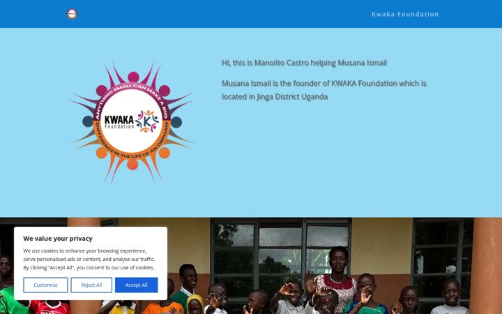 Screenshot of kwakafoundation.com